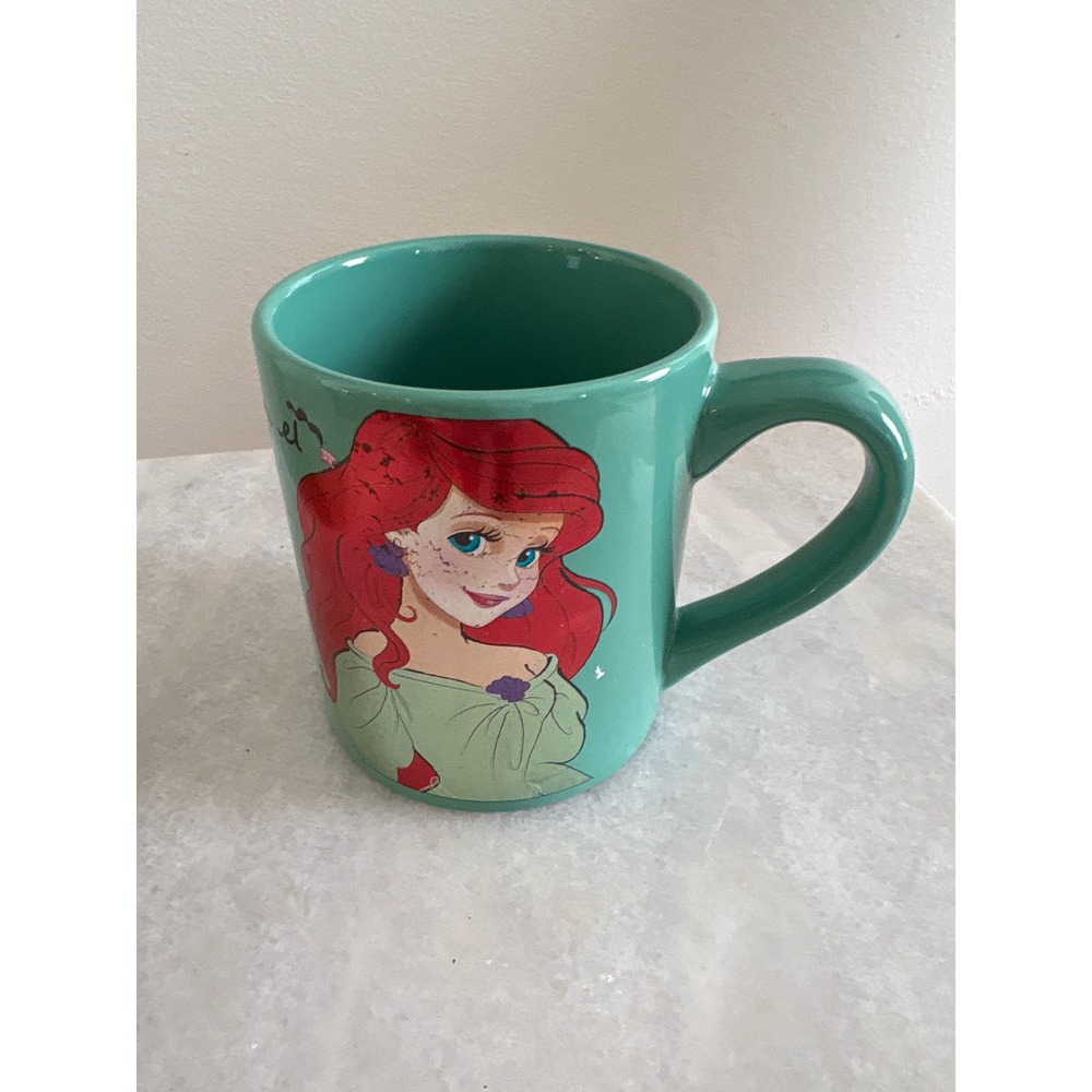 Disney The Little Mermaid Ariel Teal Ceramic Coffee Mug 14oz Silver Buffalo
